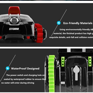  ماشین کنترلی تانک دوزیست آب و خاک قرمز Amphibious Car Waterproof Remote Control 1:16 -اسباب بازی